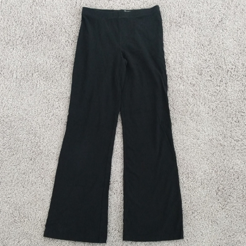 Black Women's Wide-Leg Knit Pants